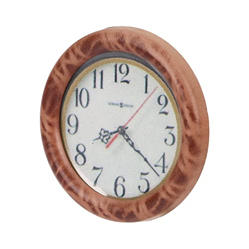 RvSky Dollhouse Accessories 1:12 Dollhouse Wall Clock High Simulation Wooden Miniature Wall Clock fo
