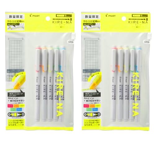 【Na♥様  専用ページ】 Amazon.co.jp: パイロット 蛍光ペン キレーナ 5色セット 定規付