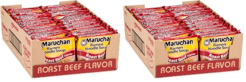 Image of Maruchan Ramen Roast Beef,Instant Ramen Noodles,Ready to Eat Meals,3 Oz,(Pack of 48)
