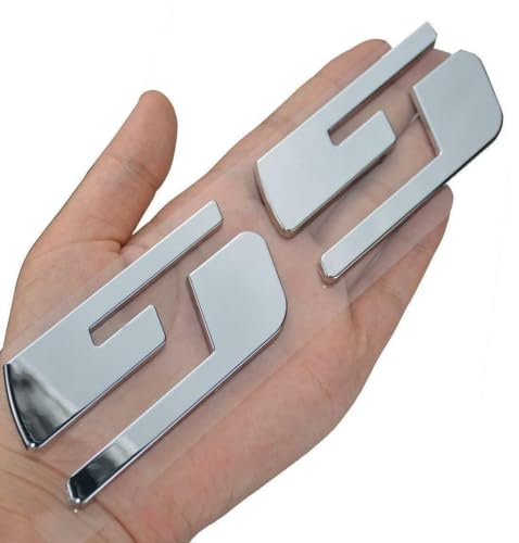 Image of 3Pcs SS Emblems Car Badge Nameplate 3D Logo Replacement for Silverado Sierra (Chrome)