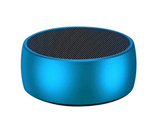 Mini haut-parleur portable Bluetooth bleu avec basses épaisses