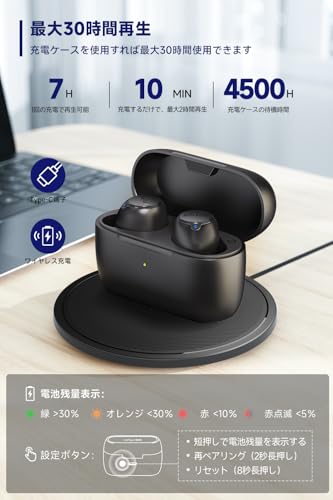 【VGP 2023金賞】EarFun Free 2S Bluetooth 5.2ワイヤレスイヤホン/ 重低音/4マイクでクリア通話/ 7mm複合膜ダイナミックドライバー/ 超低遅延モード/専用アプリ対応/ワイヤレス充電/ 最大30時間再生/IPX7防水