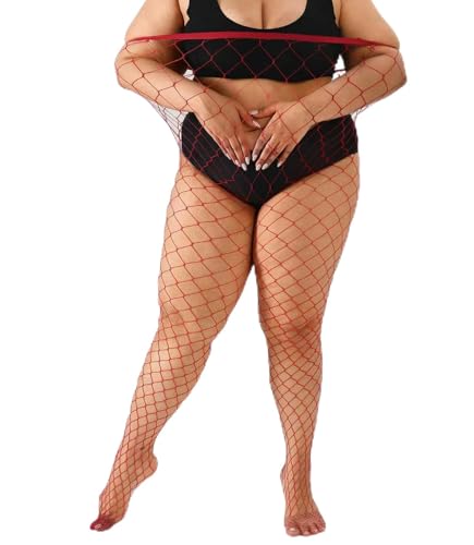 Image of Plus Size Fishnet tights stockings Big Mesh Leggings Pantyhose for women