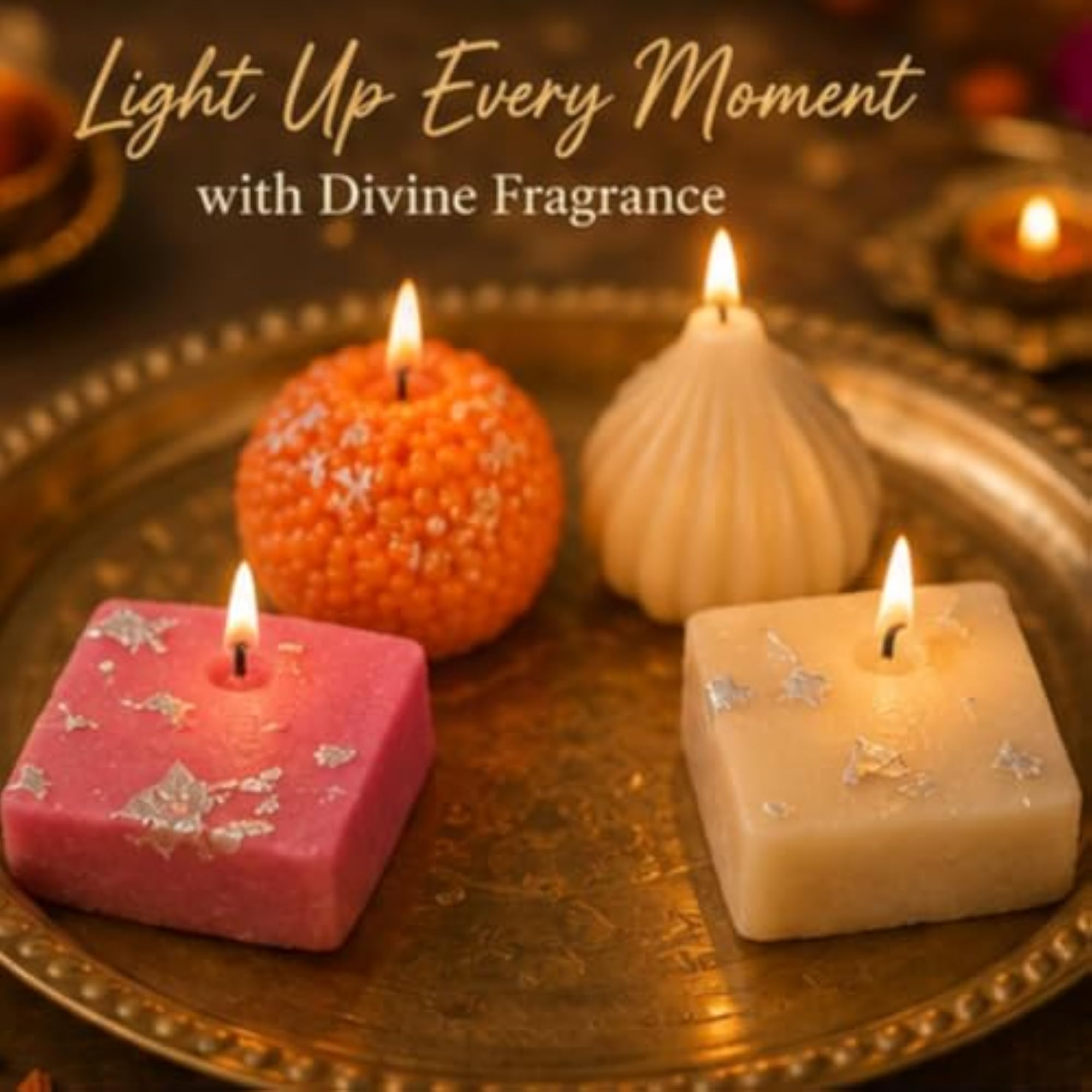 Handcrafted Mithai Shaped Scented Candles Diwali Gift Box