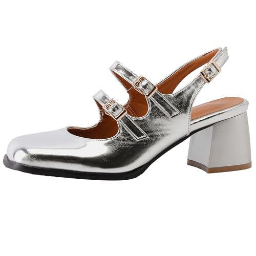 Sandales femme Asterisco à talons block moyens et bride cheville taille 33-44