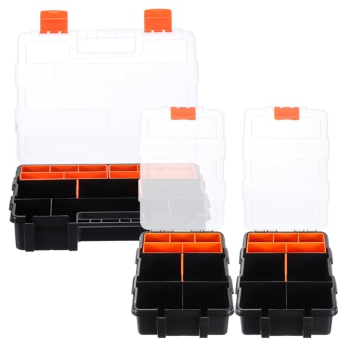 QUARKZMAN 3pcs Boite A Outils Portable Organisateur Accessoires Plastique Petite Boite A Outils Avec Cloisons Amovibles Et Compartiments Pour Vis Clous