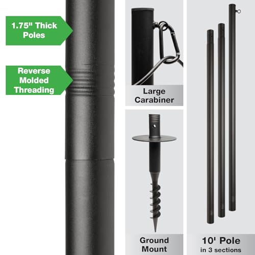 EXCELLO GLOBAL PRODUCTS Premium String Light Poles - 4 Pack - Extends to 10 Feet – Yard Mount (Grass/Dirt) by EXCELLO GLOBAL PRODUCTS - Image 5