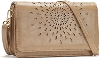 Amazon Brand - Hikaro Small Crossbody Phone Bags for Women RFID Leather Phone Purse Bag Ladies Wristlet Wallet Card Holder fit phones up to 6.7 inches