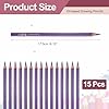 MECCANIXITY 15 PCS Colored Pencils Set, Wooden Oil Based Colored Drawing Pencils for Artists Art Supplies for Teens Adults, Purple #1