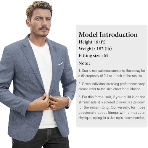 Men's Causal Suit Blazer Slim Fit Sport Jackets for Men Two Button Business Wedding Party Banquet4