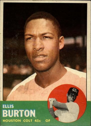 1963 Topps Baseball Series 3#262 Ellis Burton Houston Colt .45's Set Break 1 (Scans show ACTUAL Card Front and Back)