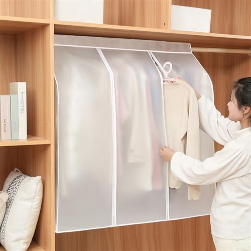 Garment Bags Clothing Dust Cover, Hanging Fully Closed Hanging Bag, Household Wardrobe Clothing Coat Down Jacket Transparent Clothing dust Cover (Size : 120 * 60 * 50cm) 5
