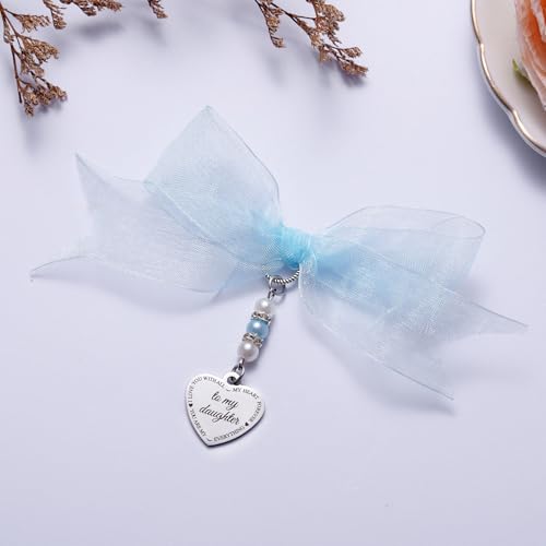 Ralukiia Something Blue Charm Gift for Bride from Mom and Dad, Blue Bridal Bouquet Charm, Daughter Wedding Gifts from Parents, Bridal Shower Gift2