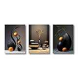 3 pósteres abstractos impresos en lienzo, dormitorio y baño 40x50cm