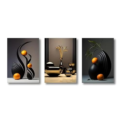 DFZEWKI Dandelion Canvas Wall Art Piece Beige Botanical Dandelion Reed Grass Painting for Living Room Home Decor(80x110cm(31x43in) x3/No frame)