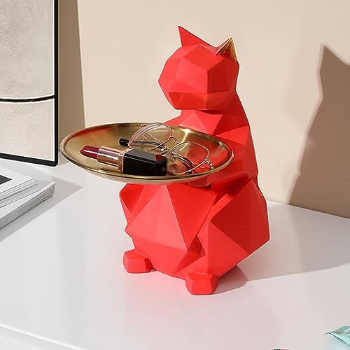 Plateau à clés pour table d'entrée chat déco de maison chaleureuse