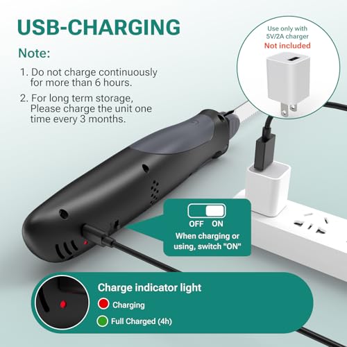 image for VLOXO Cordless Electric Knife, Rechargeable Electric Carving Knife wit
