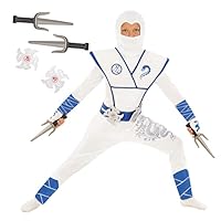 Morph White Ninja Costume for Boys - Halloween Ninja Kids Outfit, Toddler 4-6 Years
