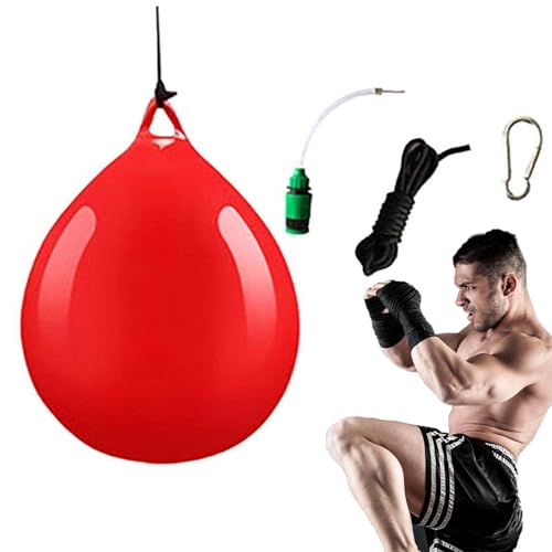 Aqua Bag Sandbag - Saco de boxeo con inyector de agua para niños, adolescentes, adultos, equipo de entrenamiento de fitness con gancho