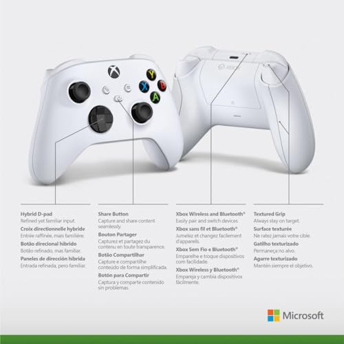 Image of Microsoft QAS-00007 Wireless Controller Robot in White 2 Pack