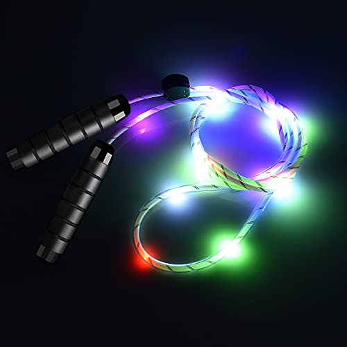 image for Glovion LED Jump Rope with Lights, USB Rechargeable Light Up Jumping R