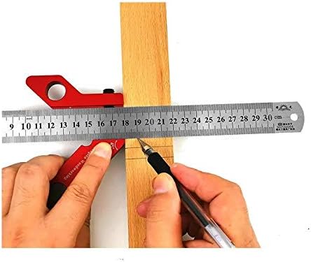 YX-3 Woodworking Magnetic Center Scriber Finder 45 90 Degrees Angle Line Caliber Ruler Metric and Inch Wood Measuring Scribe Tool