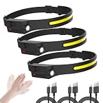 LED Headlamp Rechargeable with Motion Sensor Lamp Head light Ultra Bright