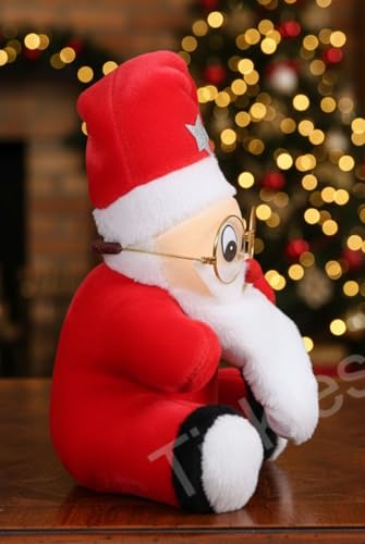 Image of Tickles Christmas Santa Claus Soft Stuffed Plush Toy for Kids Room (Color: Red Size: 30 cm)