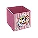 ARDITEX WD12126 Contenedor - Organizador Textil con Forma de Cubo Plegable de 31x31x31cm de Disney-Minnie