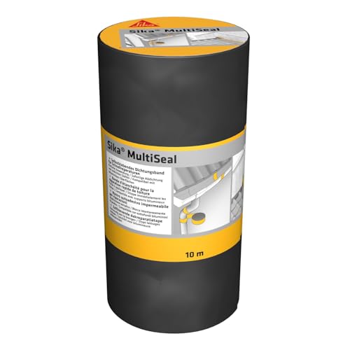 SIKA – Dichtungsband MultiSeal - Grau-Grün – Außenbereich - Selbstklebend & wasserdicht - Bituminös - Für Schnellreparaturen gegen Nässe und Zugluft - Überstreichbar - 10 m lang x 300 mm breit
