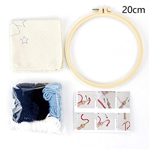 Punch Needle Embroidery kit DIY Christmas Elves Hand in Hand Cross Stitch Hoop Craft Kits Handcraft Embroidery (XMD-PD-73)