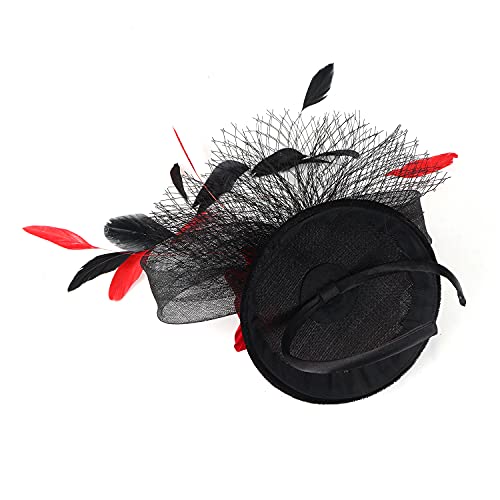 Latimoon Fascinators Hat For Women Tea Party Headband Kentucky Derby Wedding Flower Cocktail Mesh Feathers Hair Clip #TOP5
