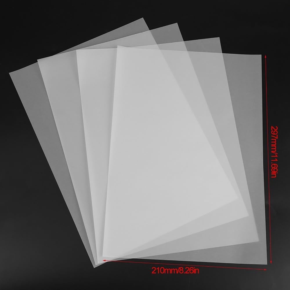 100 Pcs A4 Translucent Vellum Tracing Paper,8.26 x 11.69 Inch Transfer Sheets for Drawing Calligraphy Architectural Drafting