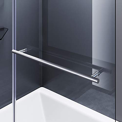 SONNI Duschabtrennung 90x140cm Duschwand für Badewanne mit Eckregal,6mm NANO-Klarglas Duschtrennwand badewannenaufsatz – Bild 6