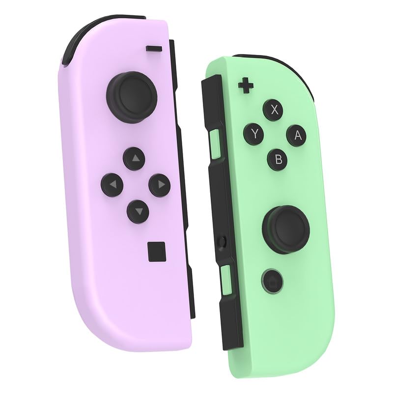 forajoy Joypads for Nintendo Switch Controller,Switch Controllers for Switch lite/switch oled,Left/Right Switch Controller Support Dual Vibration/Wake-up Function/Motion Control,No NFC(Purple&Green)