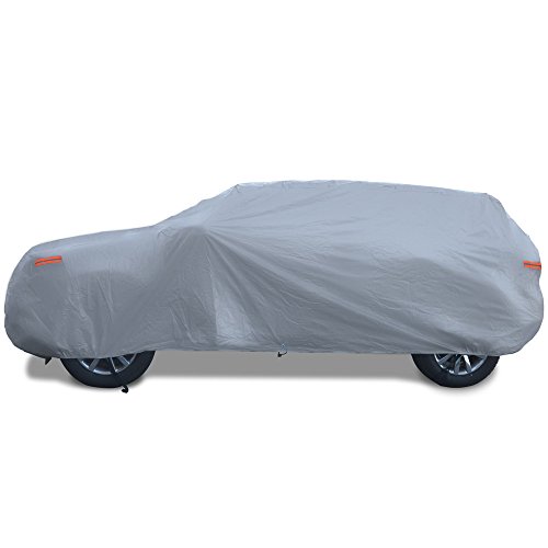 Image of Motor Trend Safeguard Heavy Duty Car Cover for Vans & SUVs - Car Tarp Waterproof All Weather SUV, Sun Protection, UV Rain Snow Winter, Outdoor Reflective - Up to 185 inch Length