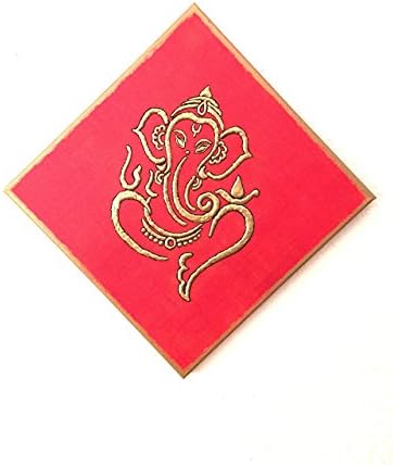 Ganesha wall hanging Handmade abstract Hindu God Ganesha canvas painted