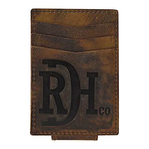 Western Trenditions Llc Red Dirt Hat Distressed Leather Card Case with Magnetic Clip
