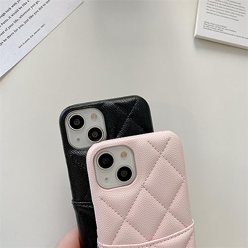 Coque cuir iPhone 14 Pro Max noire avec étui à cartes - 3