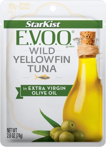 Image of StarKist E.V.O.O. Yellowfin Tuna in Extra Virgin Olive Oil, Single Serve Pouch, 2.6 oz (Pack of 6)