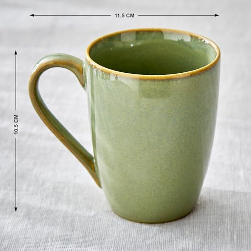 Image of Home Centre |Casa Reactive Porcelain Coffee Mug - 300ml|Mugs|Crockery|Mugs and Cups|Mint