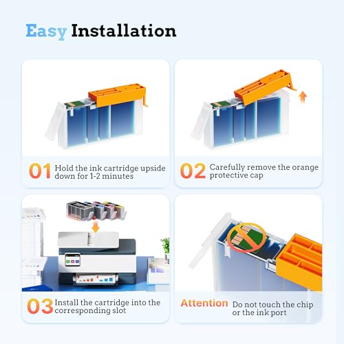 Image of LxTek 910XL Ink Cartridges for HP Printers HP910XL Replacement for 910XL | for HP 910XL Ink Cartridges Combo Pack for OfficeJet 8010 8015 8018 8022 Pro 8020 8025 8028 8035 Printer (4 Pack)