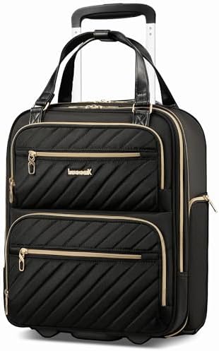 LUGGEX Underseat Carry On Luggage with Wheels, Stylish Lightweigh...