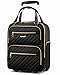 LUGGEX Underseat Carry On Luggage with Wheels, Stylish Lightweight Under Seat Luggage, Soft Sided Personal Item Suitcase for Short Trip (Black, 16 Inch)