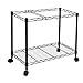 Oceanstar Portable 1-Tier Metal Rolling File Cart, Black