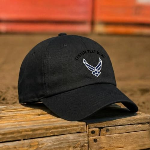 Image of Speedy Pros Soft Baseball Hat Embroidered Dad Hat Air Force Emblem Embroidery Men & Ladies Baseball Cap Cotton