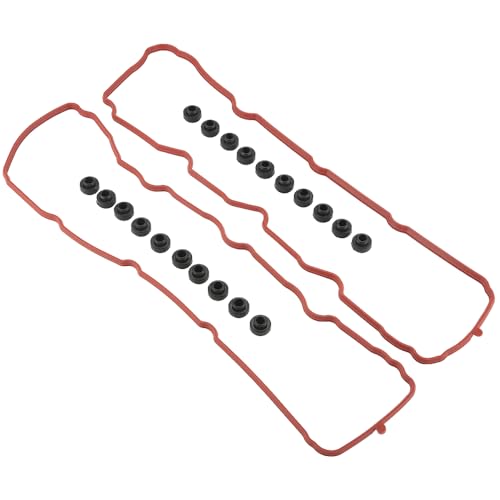 Image of Engine Valve Cover Gasket - Compatible for Dodge for Ram 1500 3.7L 2005-2010 for Jeep Grand Cherokee 3.7L 2005-2010 for Mitsubishi for Raider 3.7L 2006-2009 - Replace Part VS50652R - Set of 2