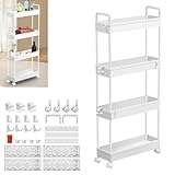 Diseño de capas y gran almacenamiento: este estante tiene un diseño en capas, cada capa mide aproximadamente 38,8 x 12,5 x 26 cm, hay cuatro capas en total, que pueden satisfacer tus diferentes necesidades. También está equipado con ganchos extraíbles para aprovechar al máximo el espacio lateral.