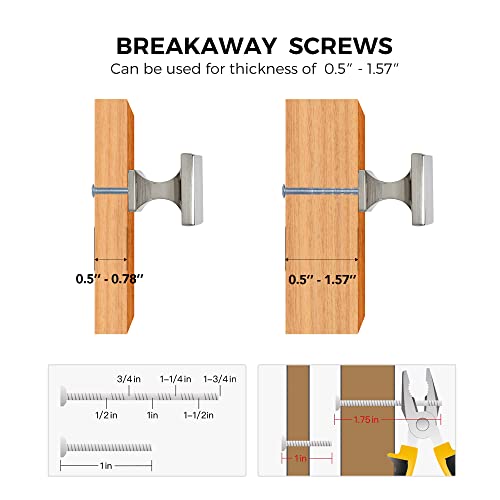 Home Expert 25 Pack Cabinet Knobs Brushed Nickel Kitchen Cabinet Knobs Silver Knobs For Dresser Drawers Kitchen Hardware For Cabinets Square Drawer Pulls #TOP2