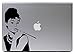 Hellweg - Adesivo per MacBook Air Pro 13" Audrey Hepburn, stile retrò vintage, 15 x 20 cm